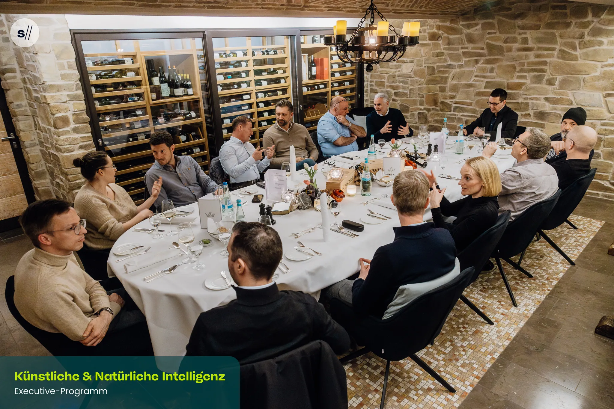 Gemeinsames Dinner beim Auftakt der Denkwerkstatt in Münster
