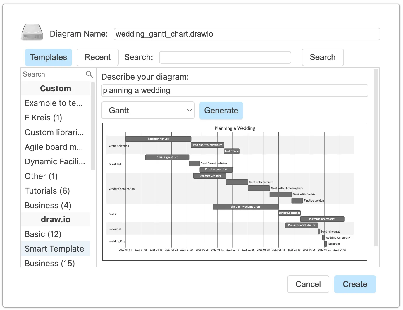 drawio smart template