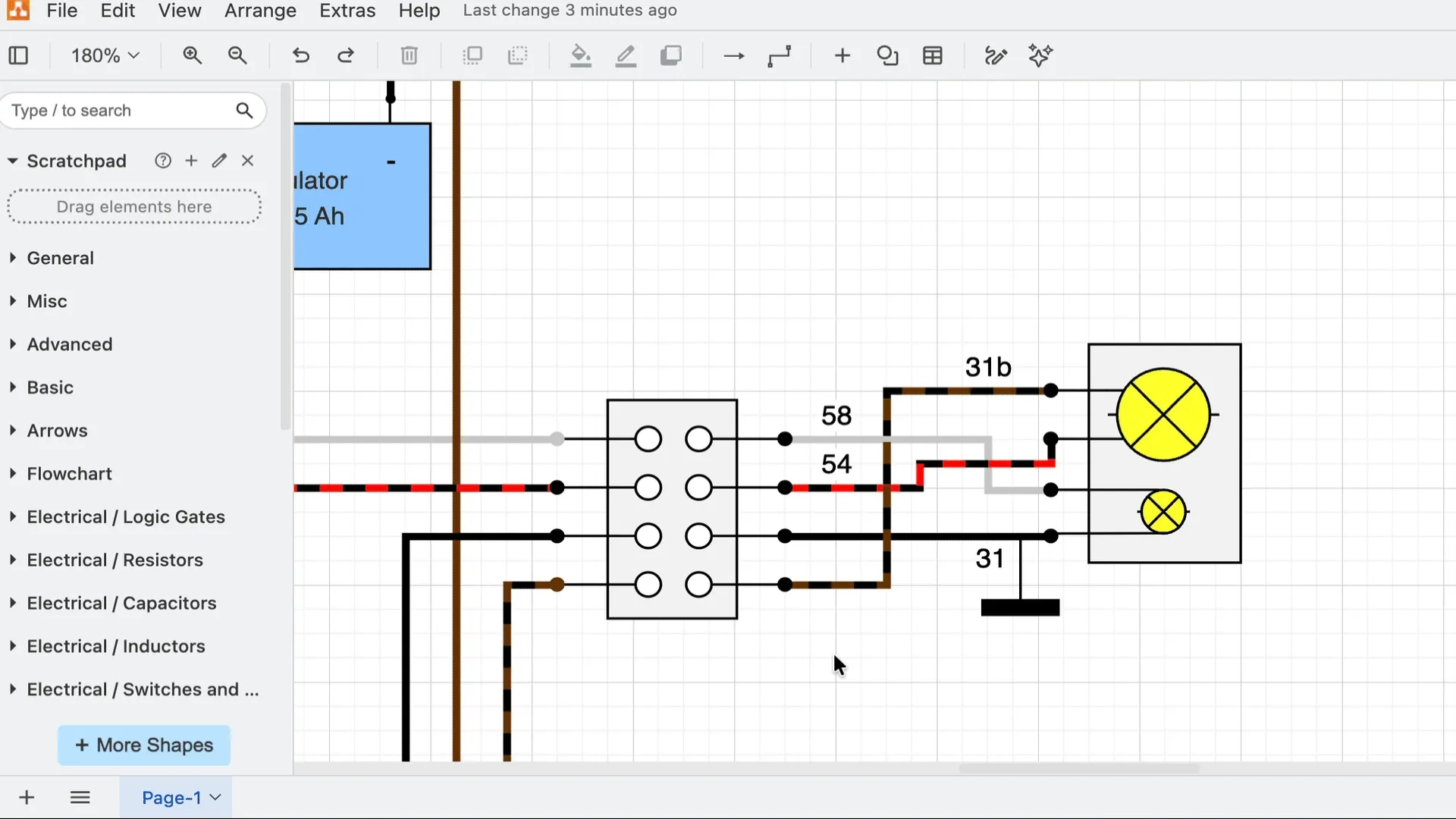 Benutzerdefinierte Formen gruppieren und ins Scratchpad von draw.io ziehen