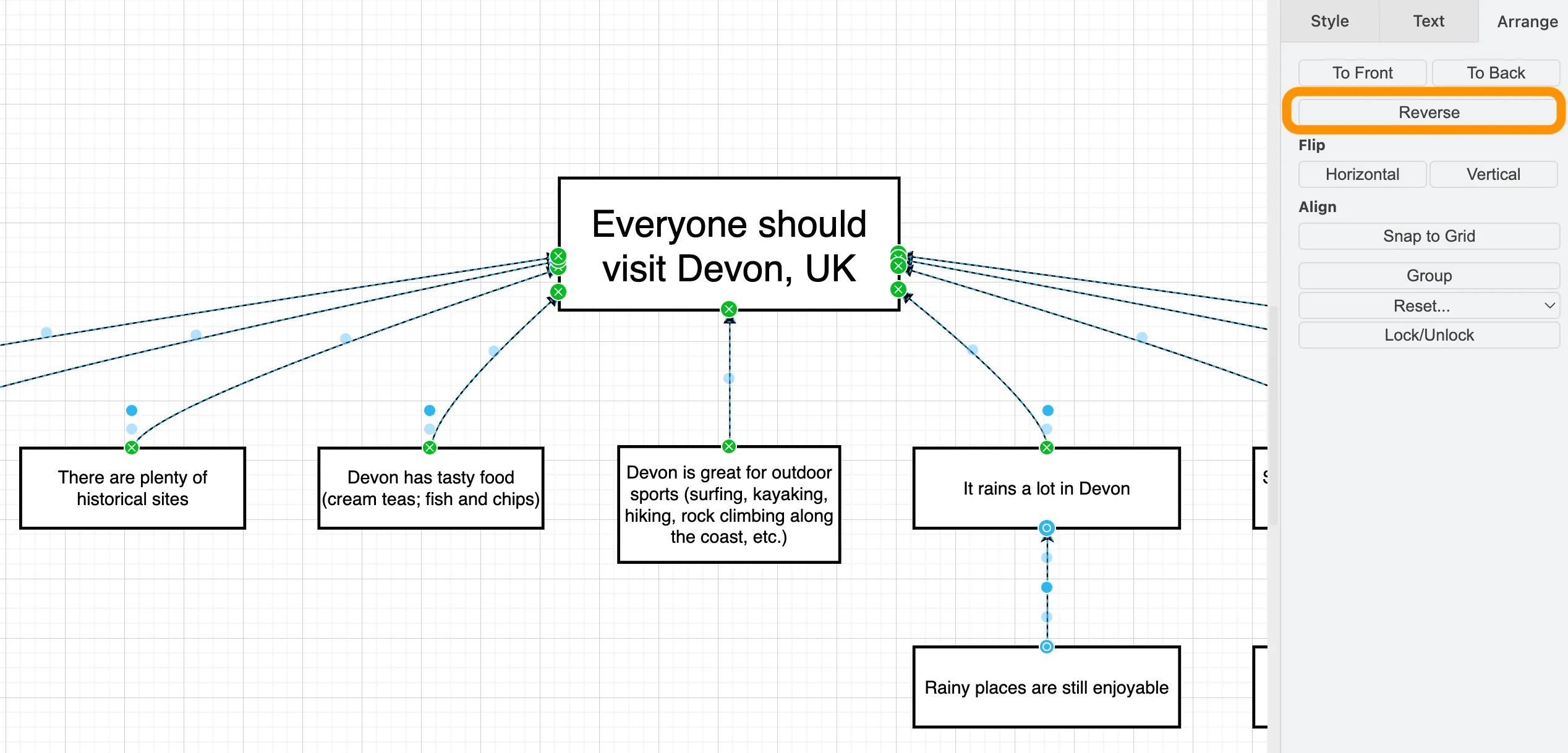 drawio reverse connector direction
