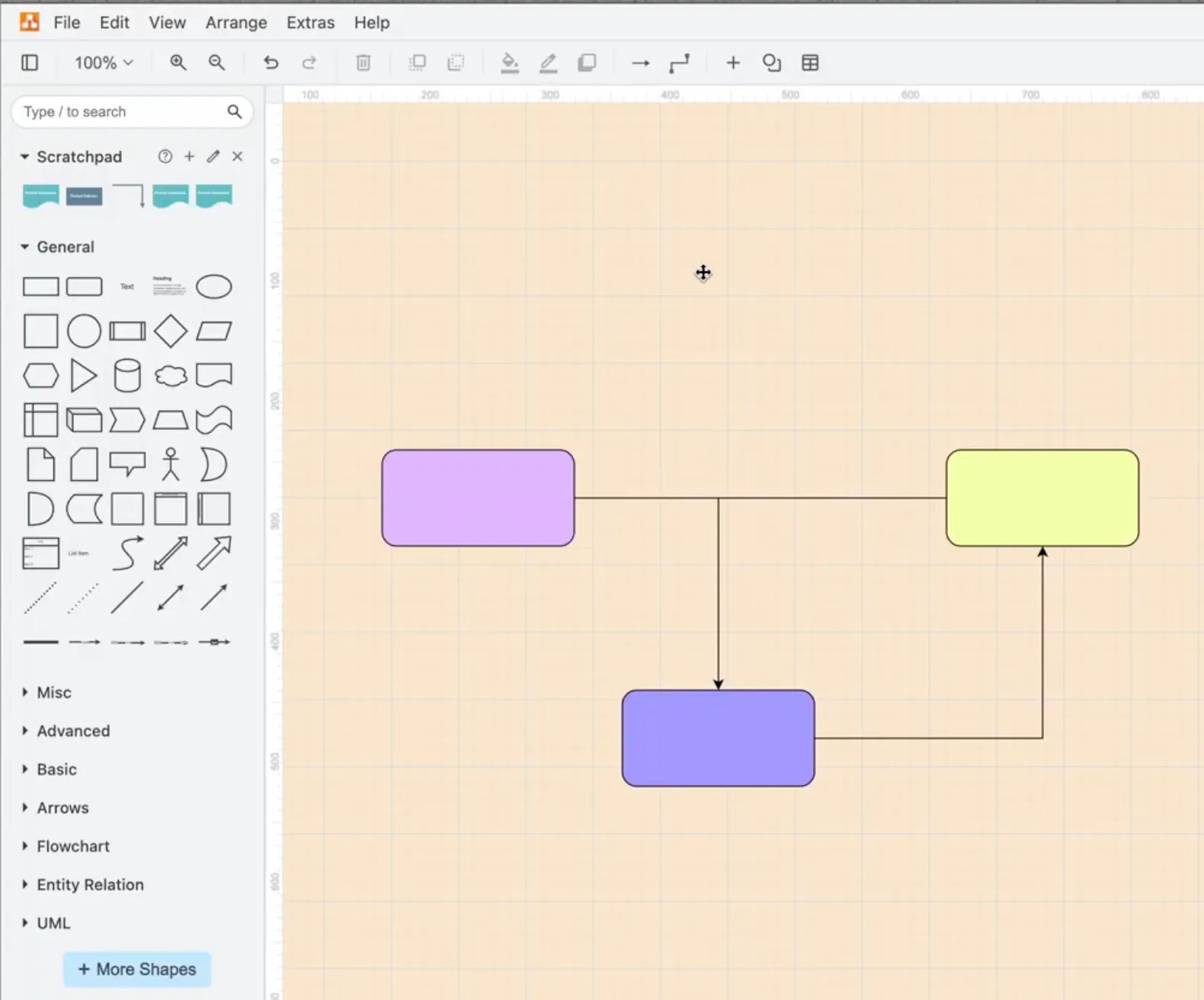 Die draw.io-Zeichenfläche anpassen