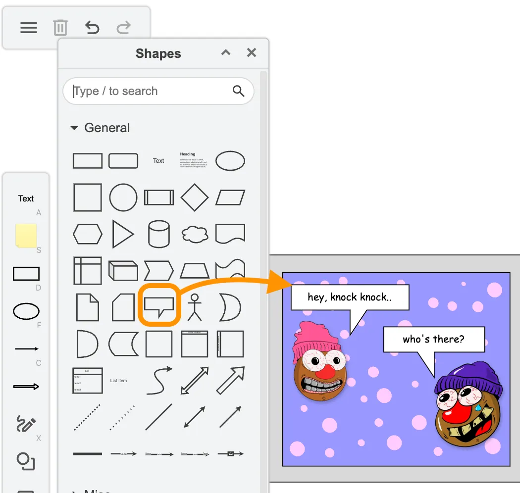 drawio callout shape