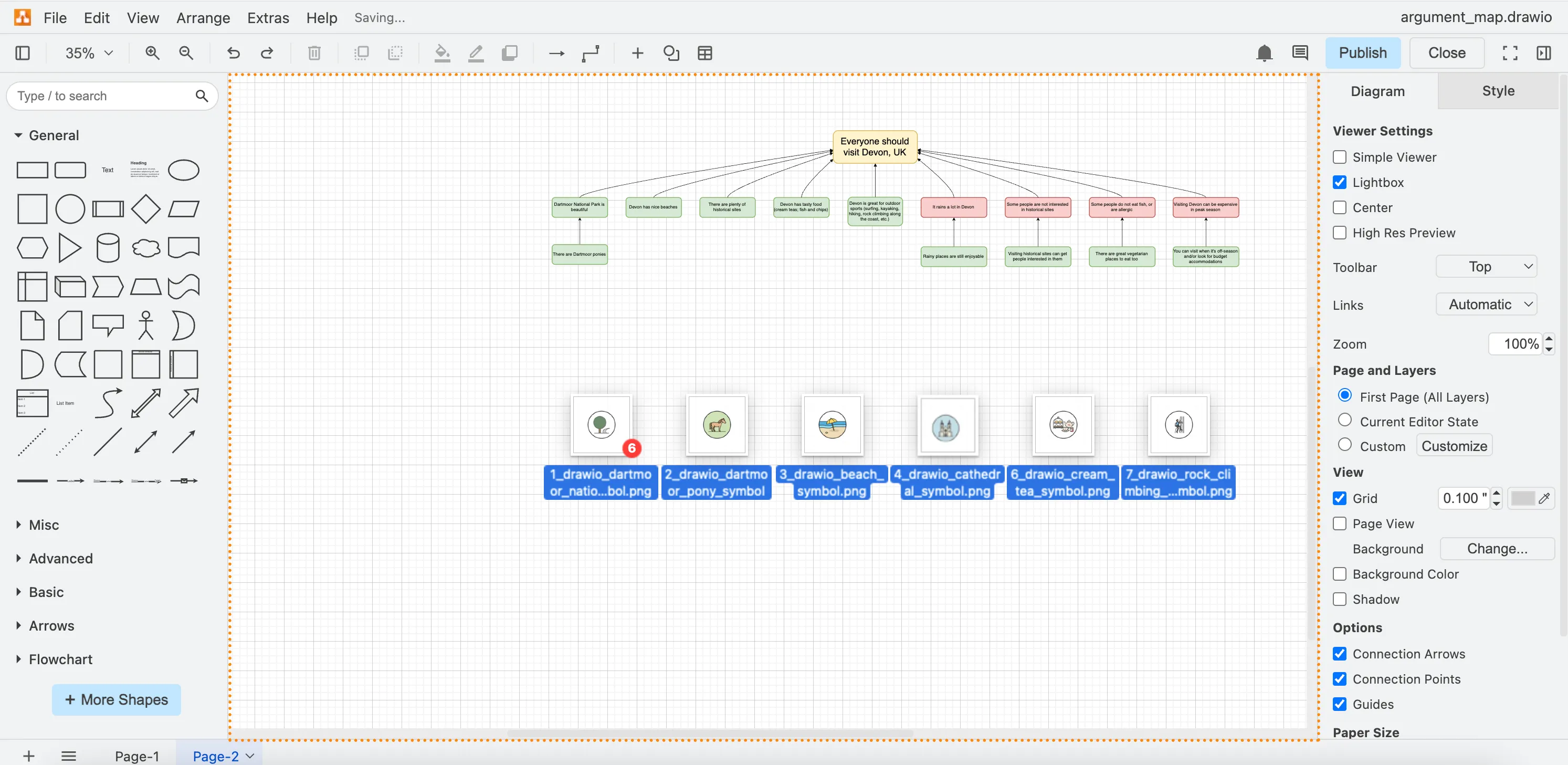drawio drag and drop images canvas
