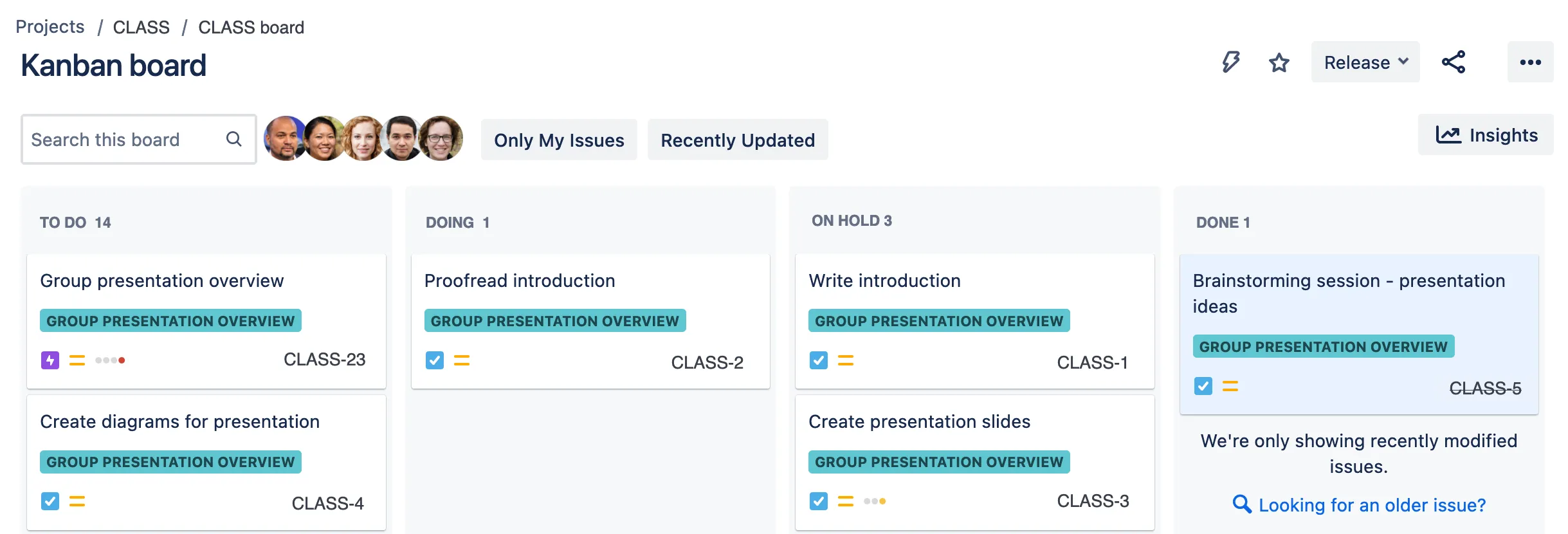 Jira Kanban-Board in draw.io