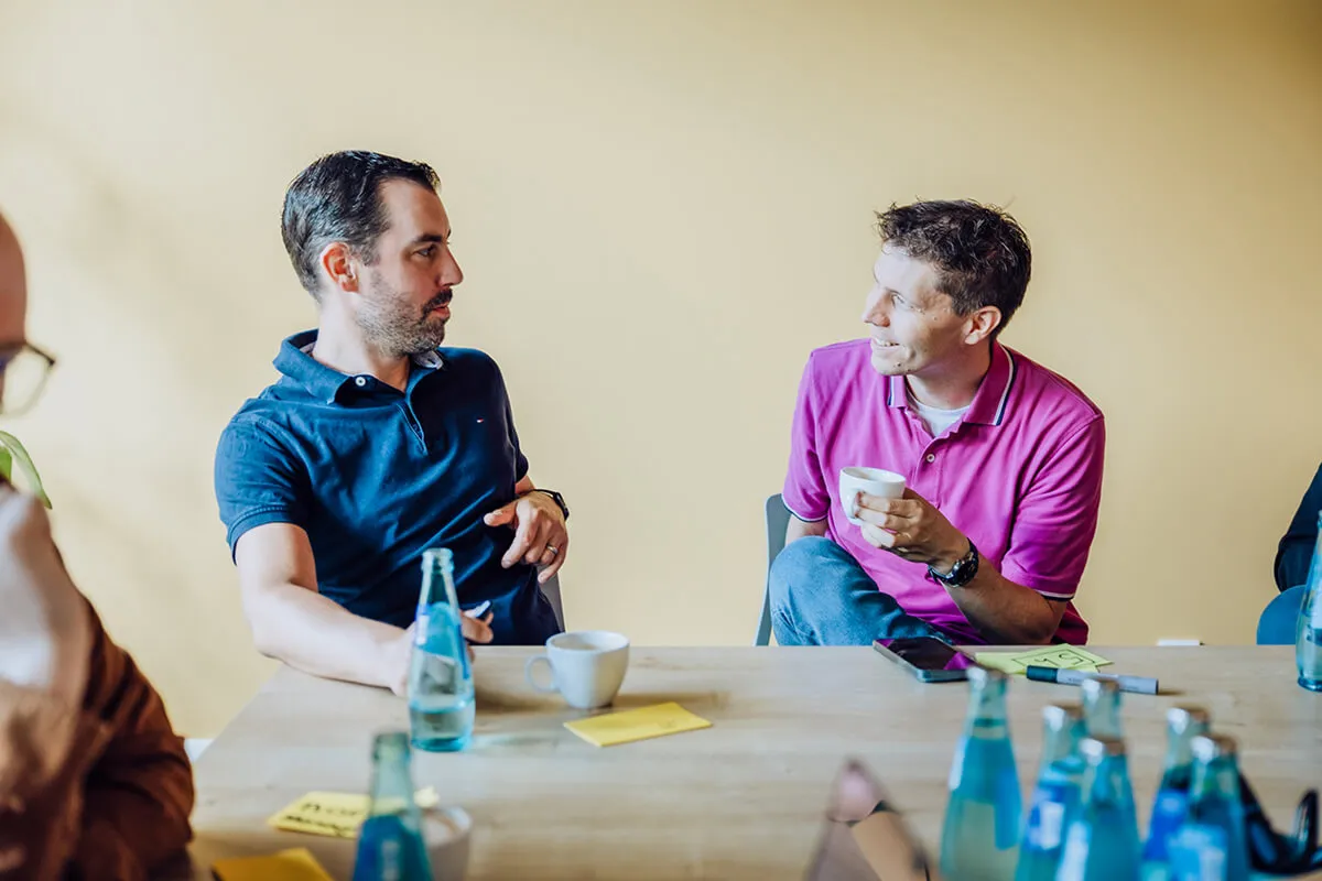 Martin Seibert und Paul von Bünau im Gespräch